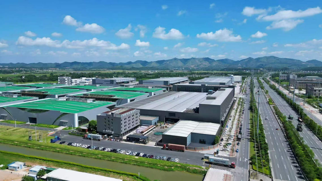 Aerial view of the Valora manufacturing facility visited by spa dealers and project buyers